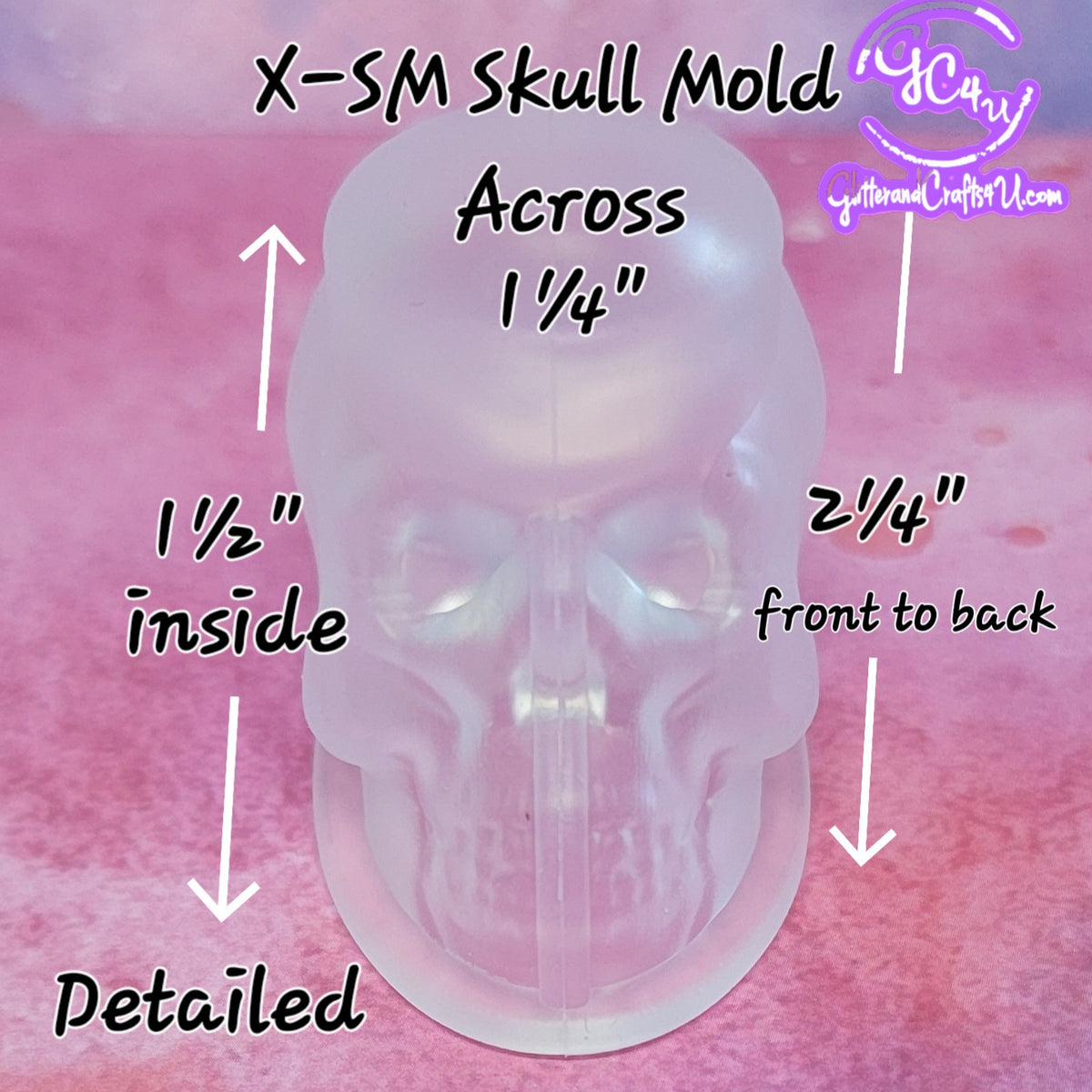 Medium Skull Mold 3D – Glitter and Crafts 4U