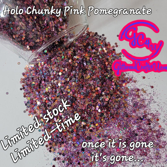 Holo Chunky Pink Pomegranate - Limited Quantities