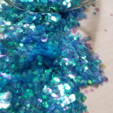 .094 & .062 Hex Ultra Premium Chunky Polyester Glitter - Aqua Blush