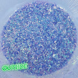 UV Sun Activated Glitter Shapes -1mm, 2mm or 3mm Dots - Blue Lavender