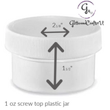 Clear Jars for powders & glitter