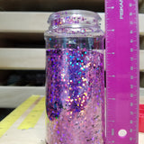 16oz. Round Glitter Shaker with Red Shake and Pour In Lid