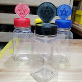 9.5oz PET Rectangular Glitter Shaker with Multiple Lid Options