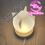 3-inch Sphere Mold with matching wooden light (sold as kit or separately)
