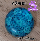 Wiccan Pentagram Art Cabochons 20mm