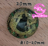 Wiccan Pentagram Art Cabochons 20mm