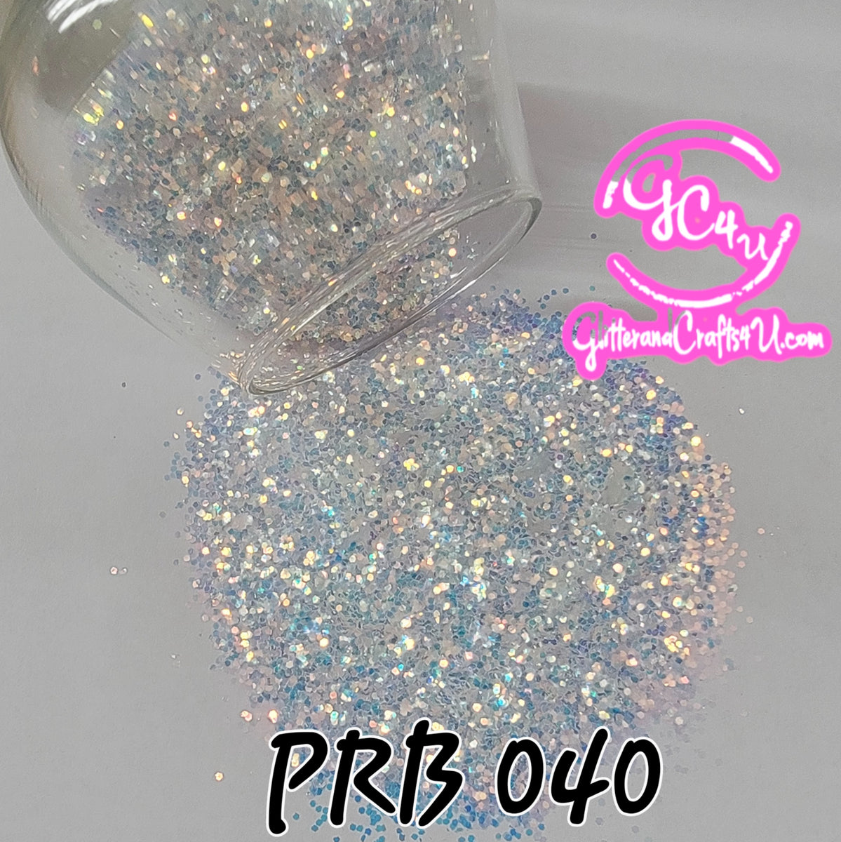 Iridescent Glitter Hex- Iced