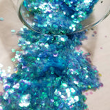 .094 & .062 Hex Ultra Premium Chunky Polyester Glitter - Aqua Blush