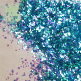 .094 & .062 Hex Ultra Premium Chunky Polyester Glitter - Aqua Blush