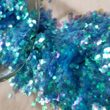 .094 & .062 Hex Ultra Premium Chunky Polyester Glitter - Aqua Blush