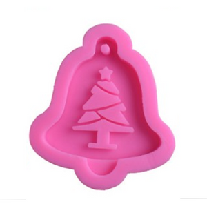 Pink Bell with Tree Ornament Mold