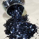 .062 & .094 Hex Ultra Premium Chunky Polyester Glitter - Jet Black