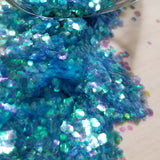.094 & .062 Hex Ultra Premium Chunky Polyester Glitter - Aqua Blush