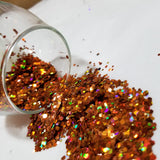 .094 & .062 Hex Ultra Premium Chunky Polyester Glitter - Holo Copper