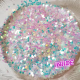 UV Sun Activated Glitter Shapes -1mm, 2mm or 3mm Dots - Butter Yellow