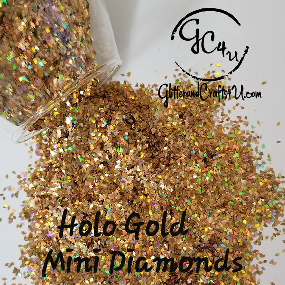 Mini Diamonds Holographic Glitter - Holo Gold