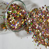 .094 & .062 Hex Ultra Premium Chunky Polyester Glitter - Holo Rose Gold