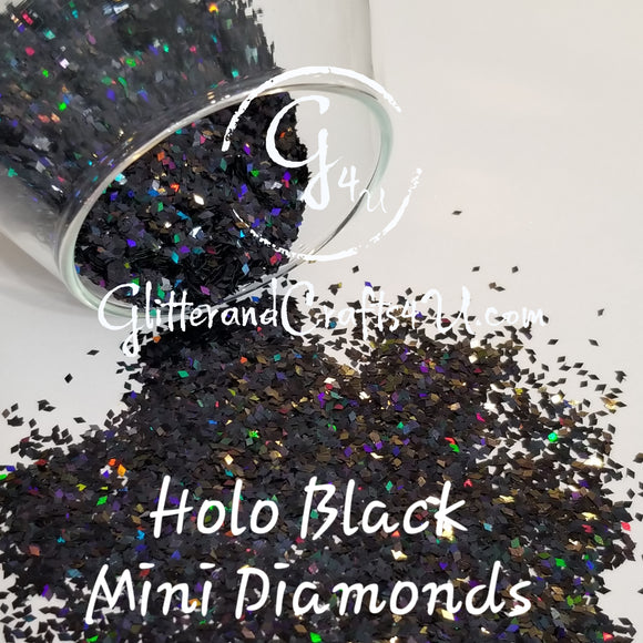 Mini Diamonds Holographic Glitter - Holo Black