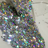 Holo Laser Silver Chunky