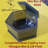 2 Piece Hexagon Trinket Box Mold