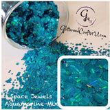 Ultra Premium Chunky Specialty Polyester Glitter -Space Jewels - Aquamarine