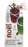 Joie Noel Stainless Steel Straw 6pk with cleaning brush