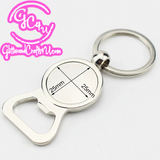 2 Sided Premium Keychain with Bottle Opener