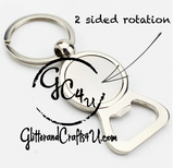 2 Sided Premium Keychain with Bottle Opener