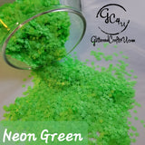 5 point Star Glitter Shapes -  Neon Confetti Stars - Assorted Colors