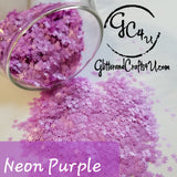 5 point Star Glitter Shapes -  Neon Confetti Stars - Assorted Colors