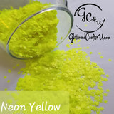 5 point Star Glitter Shapes -  Neon Confetti Stars - Assorted Colors
