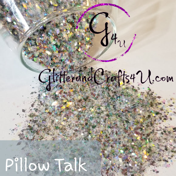 .015 - .040 Hex & Diamond Ultra Premium Iridescent Polyester Glitter Mix - Pillow Talk