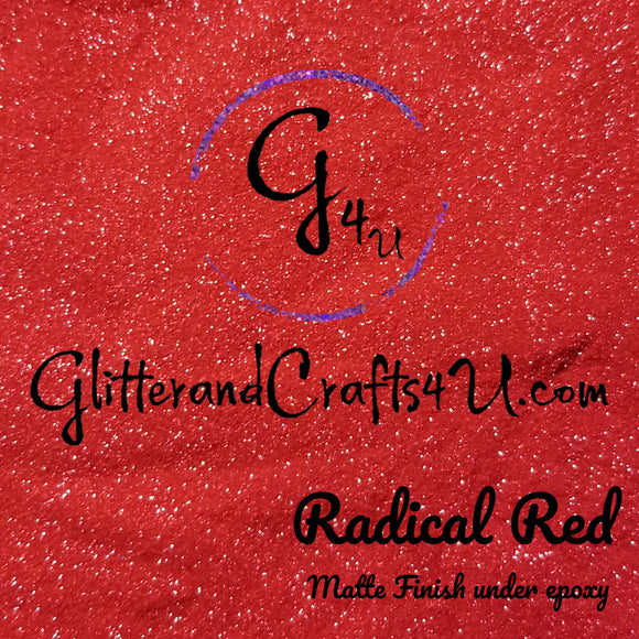 .008  Ultra Fine Matte Metallic Polyester Glitter- Radical Red
