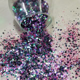 .040, .062, .094 Hex & Diamond Ultra Premium Iridescent & Holographic Polyester Glitter Mix - SuperNova