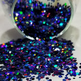 .094 & .062 Hex Ultra Premium Holographic Chunky Polyester Glitter Mix - Tangled up in Blue