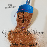 Ultra Premium Ultra Micro Dust Polyester Glitter 1/500" - Holo Rose Gold