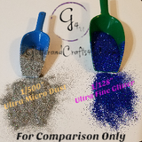 Ultra Premium Ultra Micro Dust Polyester Glitter 1/500" - Holo Silver