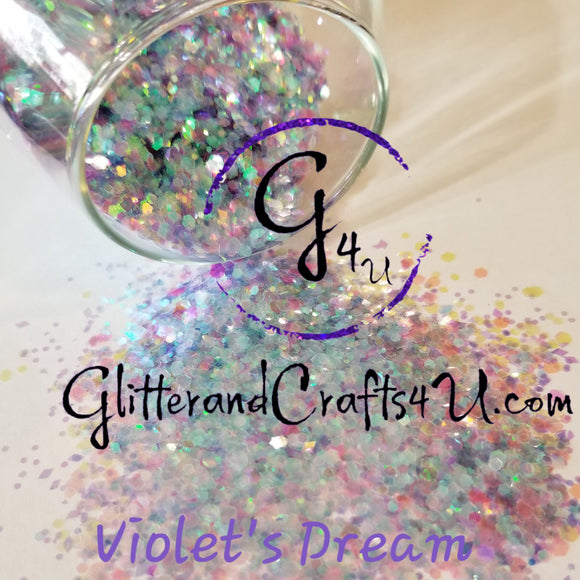 .094, .062 & Diamonds Hex Ultra Premium Chunky IR Polyester Glitter - Violet's Dream