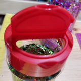 9.5oz PET Rectangular Glitter Shaker with Multiple Lid Options