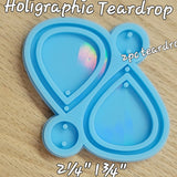 Holographic Double Tear Drop Earring Mold