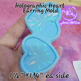 Holographic Heart Earring or Pendant Mold
