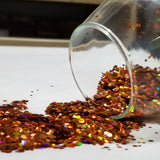 .094 & .062 Hex Ultra Premium Chunky Polyester Glitter - Holo Copper