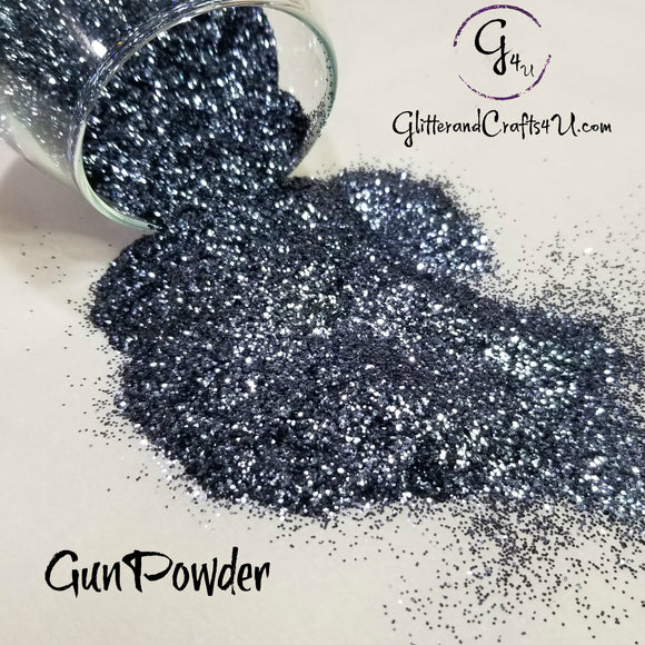 Gunpowerder Color .015 Hex Ultra Premium Metallic Polyester Glitter Mix - Gun Powder ...