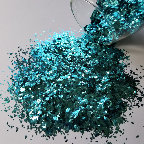 .040 Hex & Diamond Ultra Premium Iridescent Polyester Glitter Mix - Ocean Mist