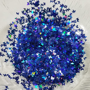 Butterfly Shape Glitter - Holo Sapphire