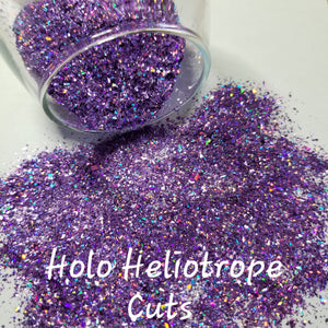 Ultra Premium Holographic Polyester Glitter Pieces - Holo Heliotrope Cuts