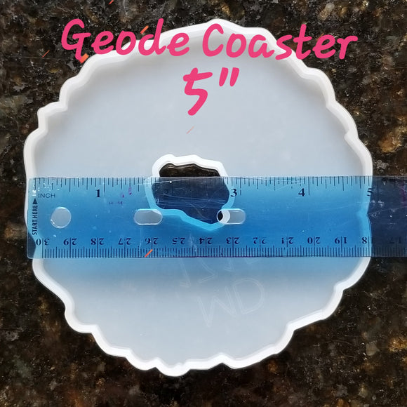 Geode Coaster Mold with Large Hole