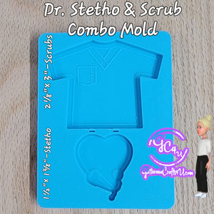 Doctor Stethoscope & Scrub Combo Mold