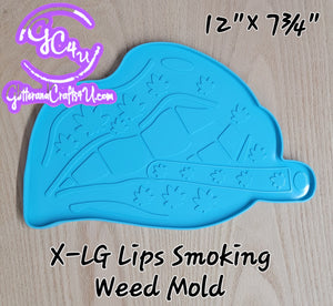 X Lg Lips and Smokin' Weed Mold