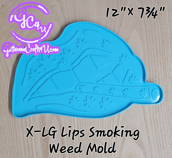 X Lg Lips and Smokin' Weed Mold